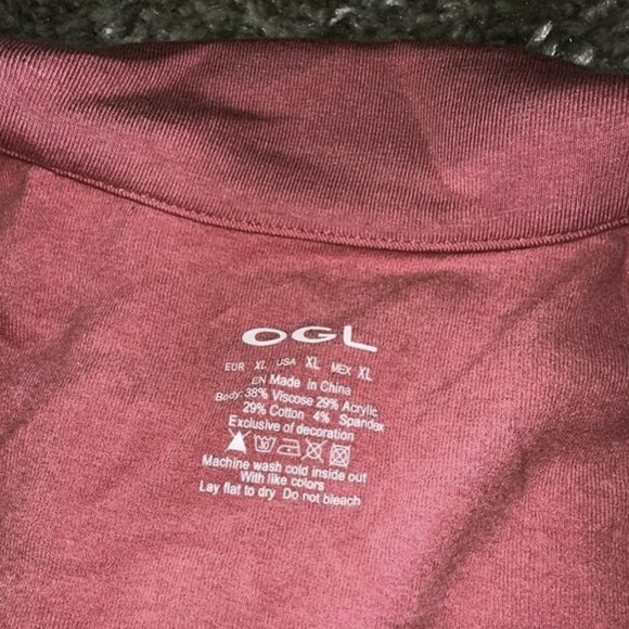 OGL MOVE Collared Surplice Top THERMAL ECO-MOUSSE ROSE NWT SIZE XL - Picture 6 of 11